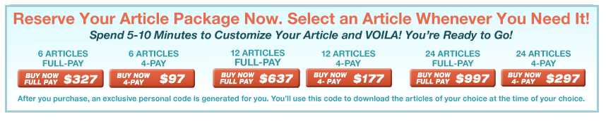Buy your article package now. Select an article whenever you need it.